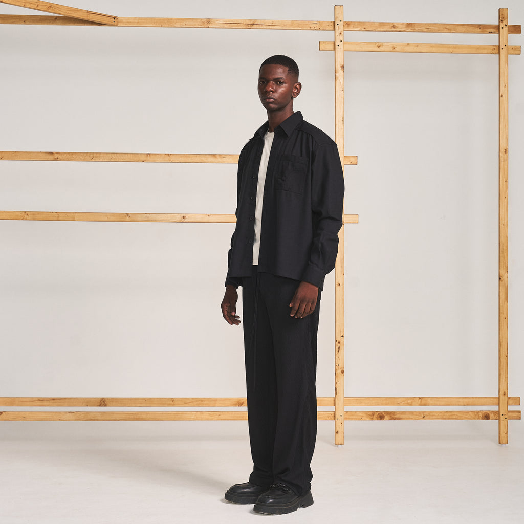 CUT POCKET SHIRT - TRUFFLE