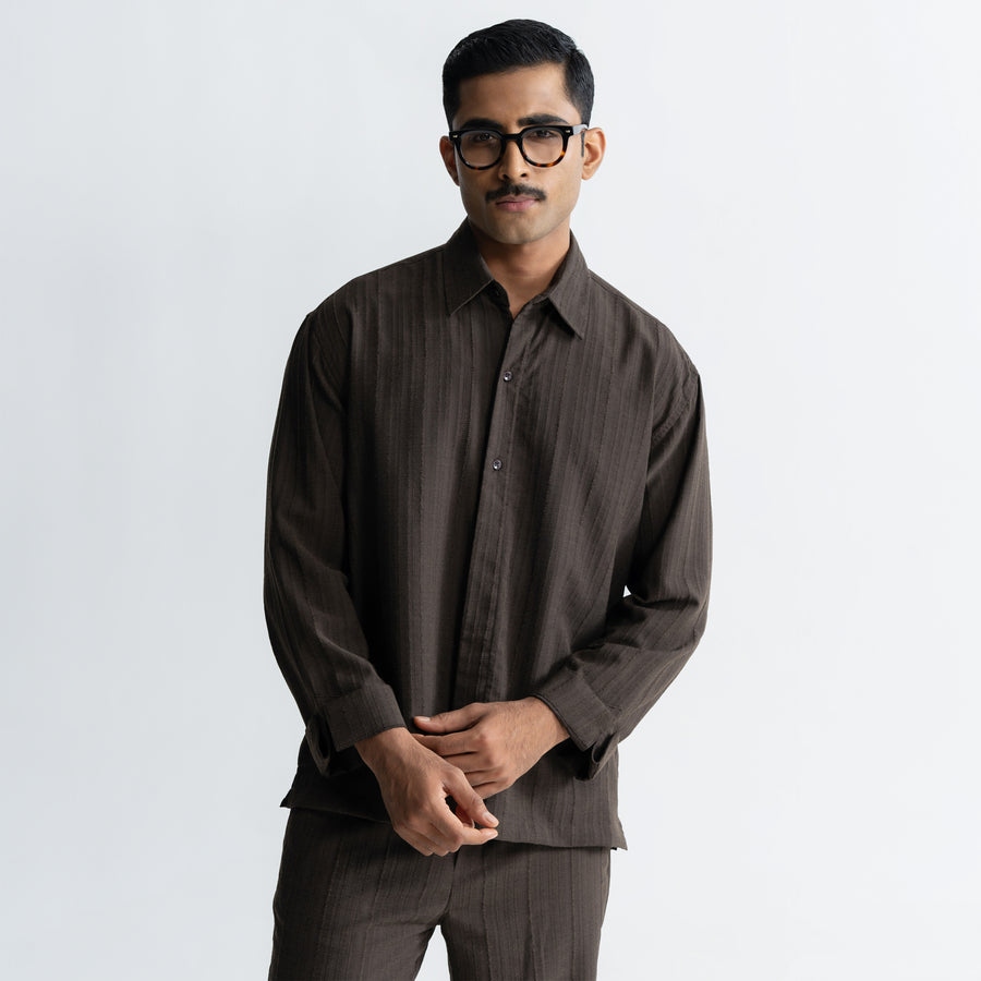 TWINE SHIRT - BROWN