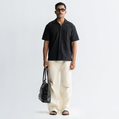 KNEE DART COTTON PANTS