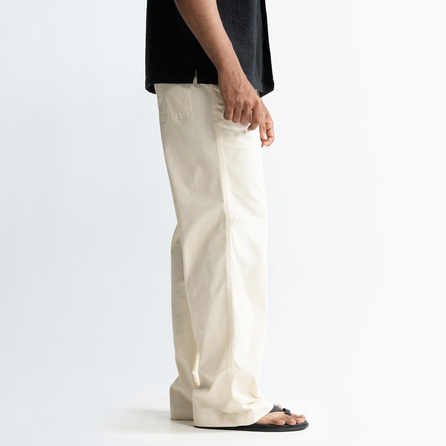KNEE DART COTTON PANTS