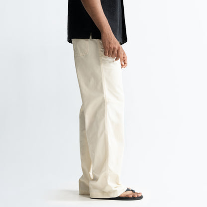 KNEE DART COTTON PANTS