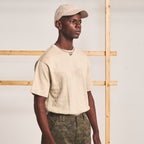 TEXTURED KNIT T-SHIRT - SANDSTONE