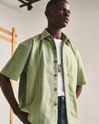 RUNNING CROSS STITCH SHIRT - PISTACHIO