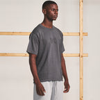 TEXTURED KNIT T-SHIRT - GRANITE