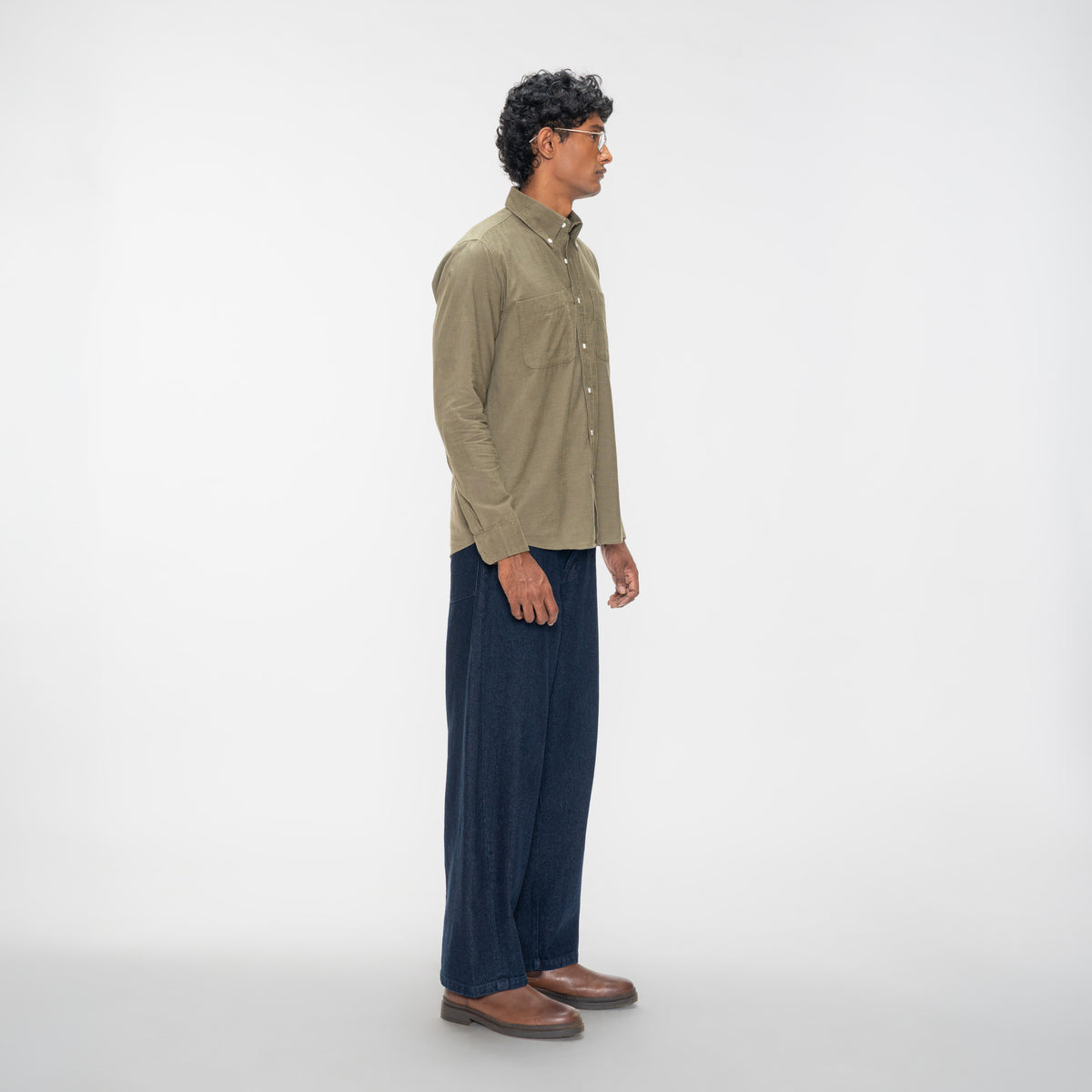 CORDUROY SHIRT - OLIVE