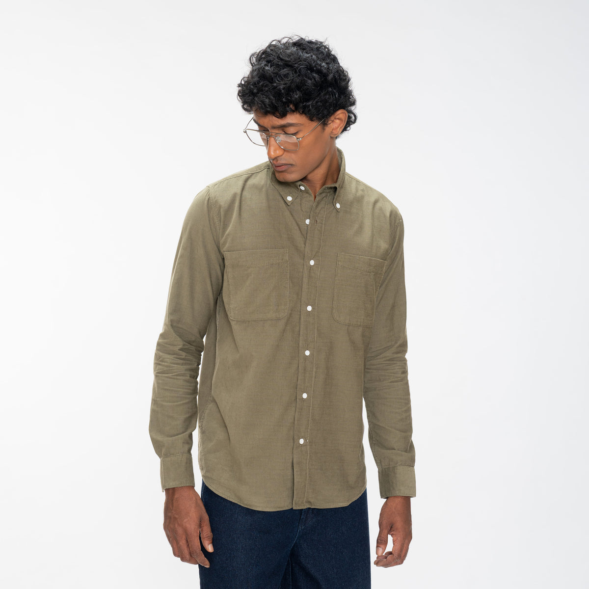 CORDUROY SHIRT - OLIVE