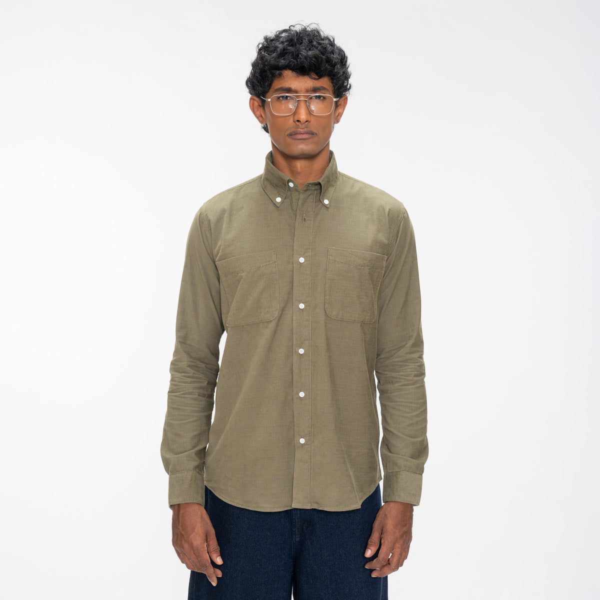 CORDUROY SHIRT - OLIVE