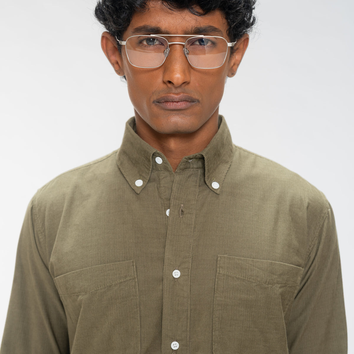 CORDUROY SHIRT - OLIVE