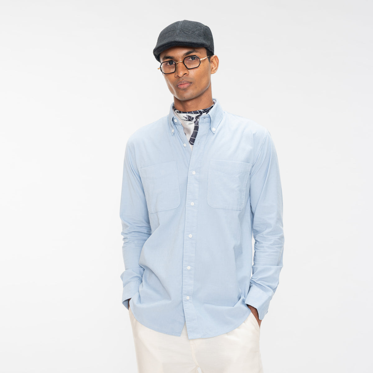 CORDUROY SHIRT - SKY BLUE
