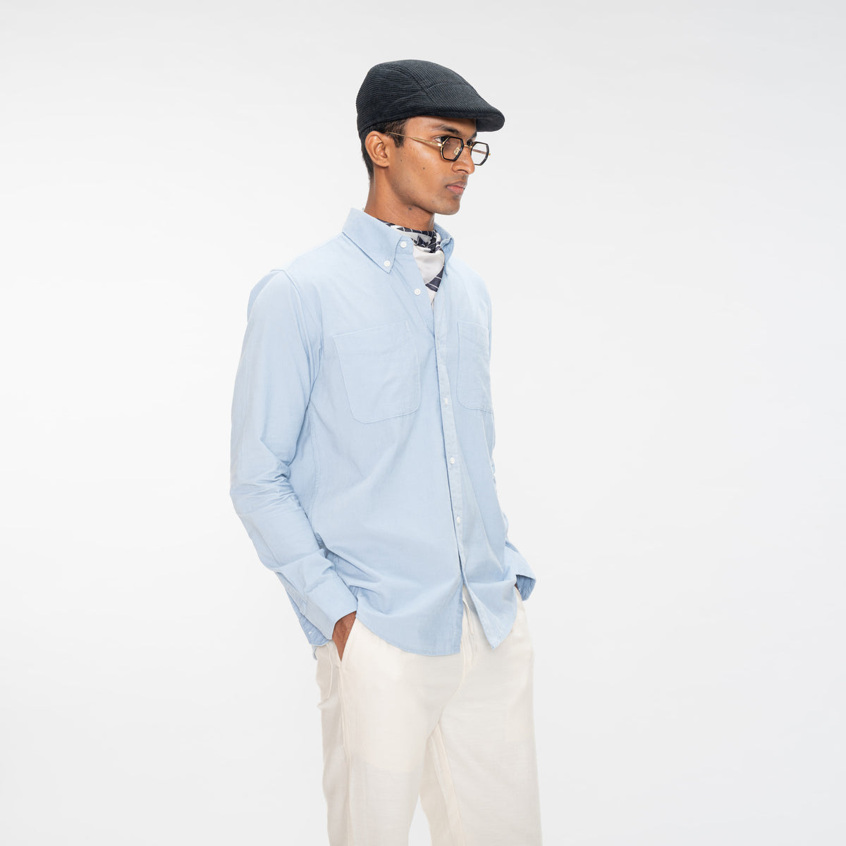 CORDUROY SHIRT - SKY BLUE