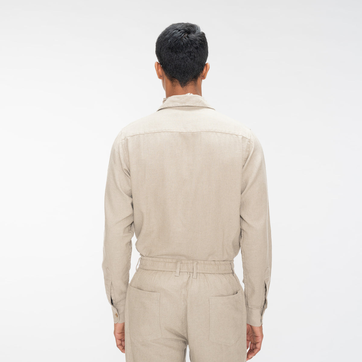 COTTON LINEN SHIRT - NATURAL