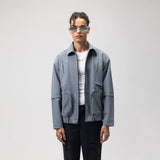 FUNCTIONAL TRACK ZIPPER - CORAL BLUE