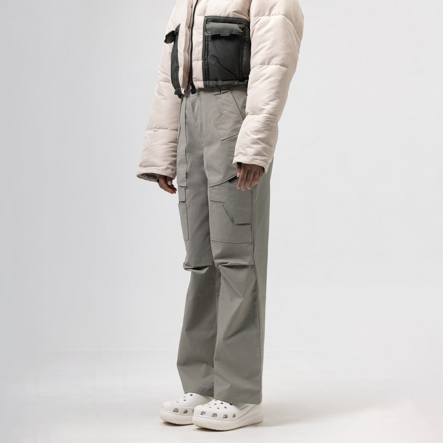 PATCH POCKET PARACHUTE PANTS - GUN SMOKE