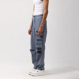 UTILITY DARTED TRACKS - CORAL BLUE