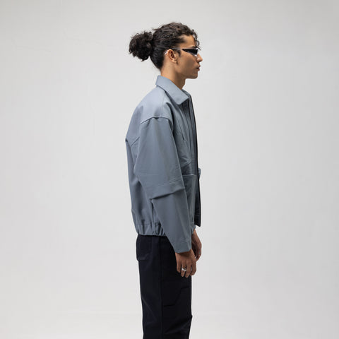 FUNCTIONAL TRACK ZIPPER - CORAL BLUE