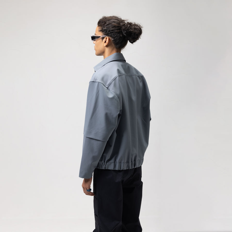 FUNCTIONAL TRACK ZIPPER - CORAL BLUE