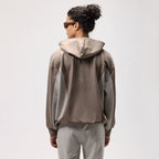 OBLIQUE COLOR BLOCK HOODIE - COOKIES AND CREAM-1