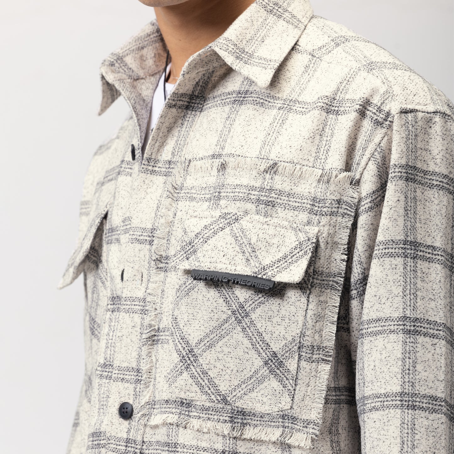 FRAYED OVERLAY FLANNEL