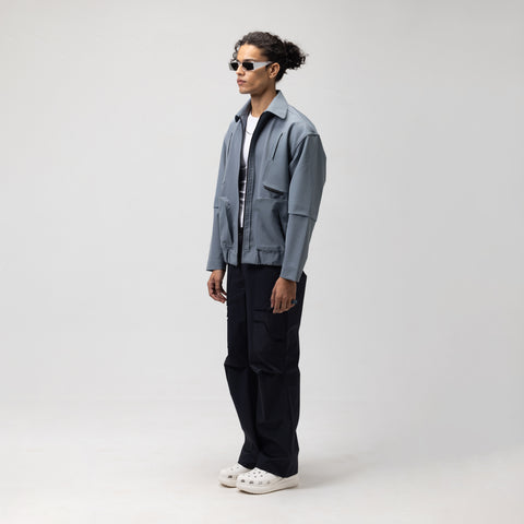 FUNCTIONAL TRACK ZIPPER - CORAL BLUE