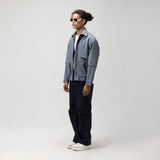 FUNCTIONAL TRACK ZIPPER - CORAL BLUE