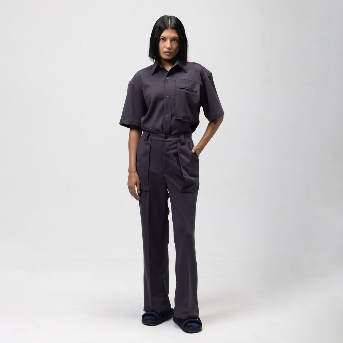 SLING POCKET SHIRT - ASH GREY