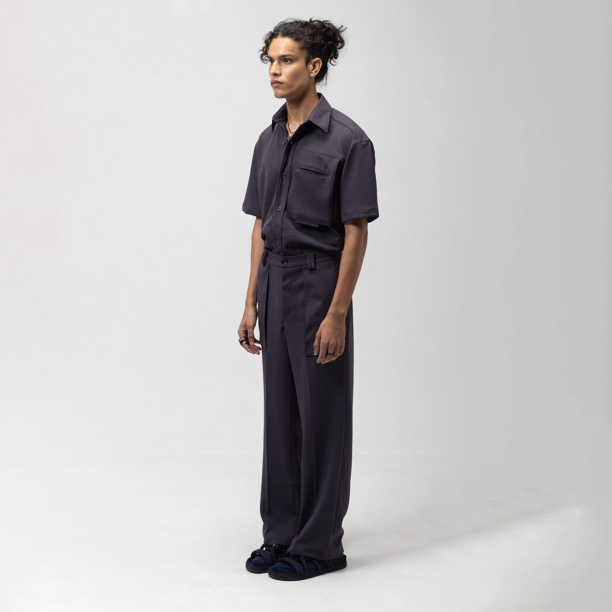 SLING POCKET SHIRT - ASH GREY