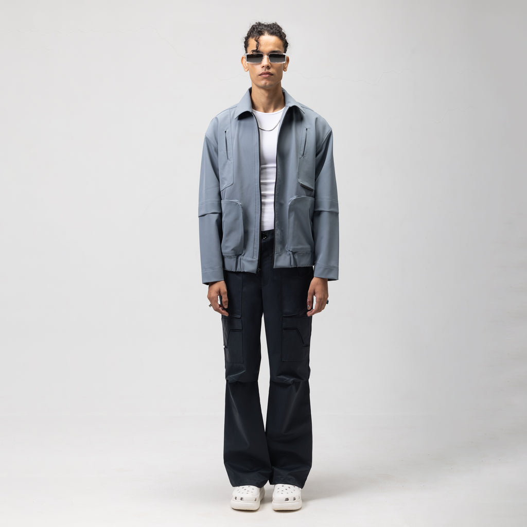 PATCH POCKET PARACHUTE PANTS - ONYX
