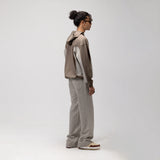 OBLIQUE COLOR BLOCK HOODIE - COOKIES AND CREAM-1