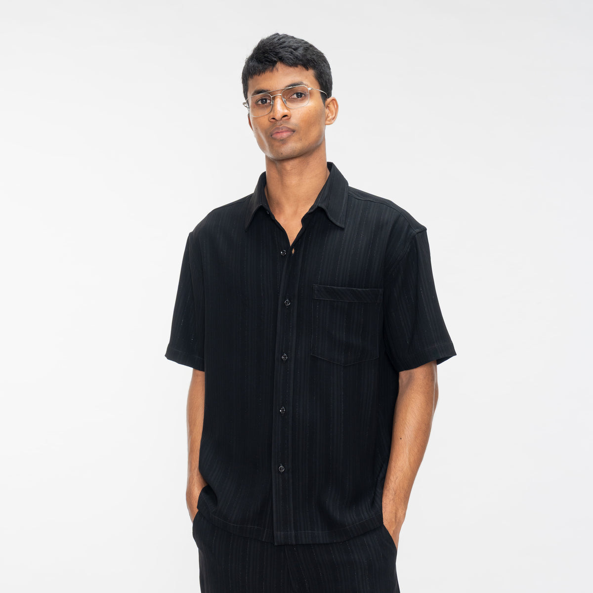 MOONLIT YAMAZAKI SHIRT - JET BLACK
