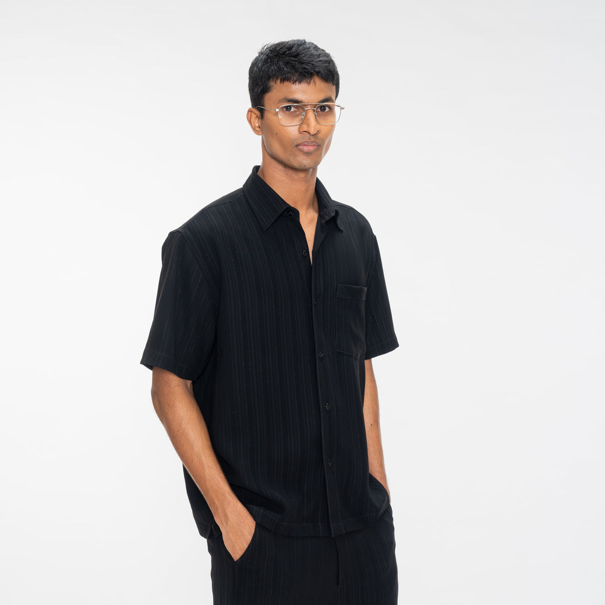 MOONLIT YAMAZAKI SHIRT - JET BLACK