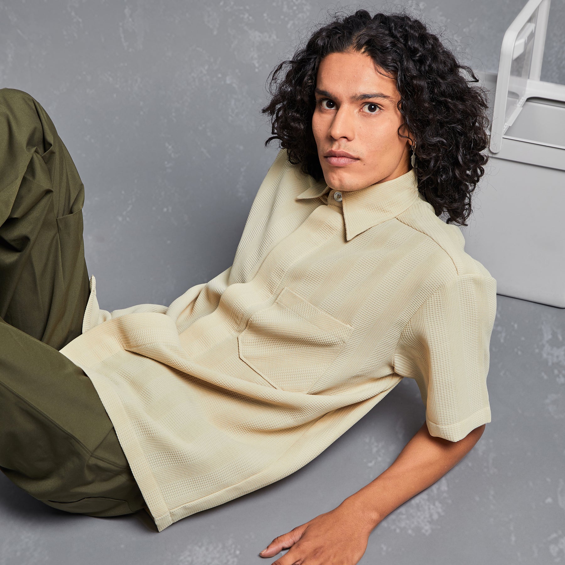 shirt, ivory colourway, mens shirt, half sleeve, summer inspiration, summer shirts for men, shirts for men, shirts for women, waffle checkered pattern, warping theories, people also ask